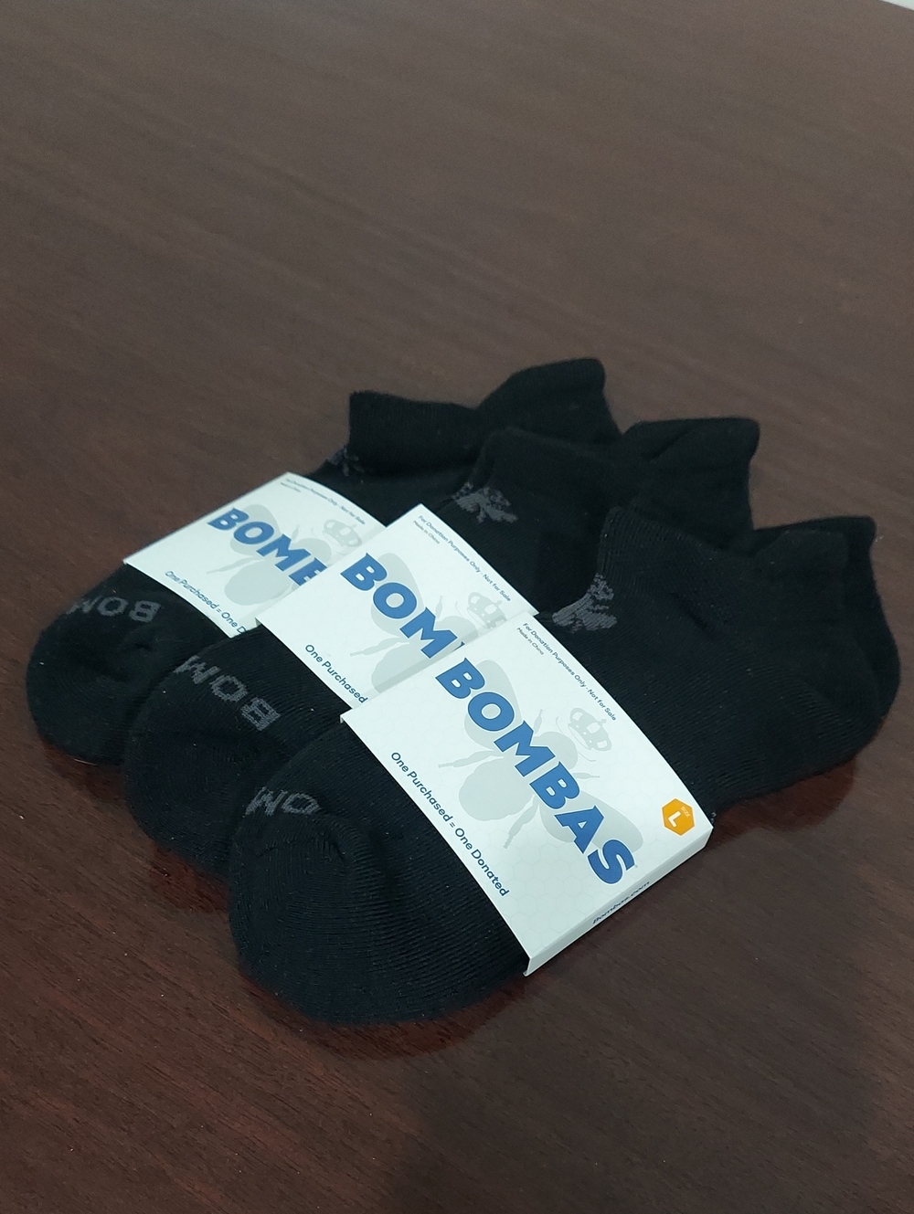 ❤️ Bombas Low-Cut Athletic Socks - Black (3-Pack)